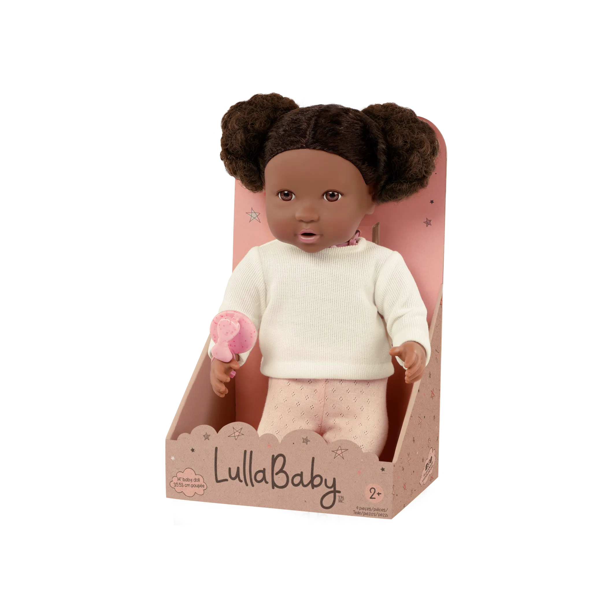 LullaBaby – Poupée avec Cheveux Bouclés Bruns