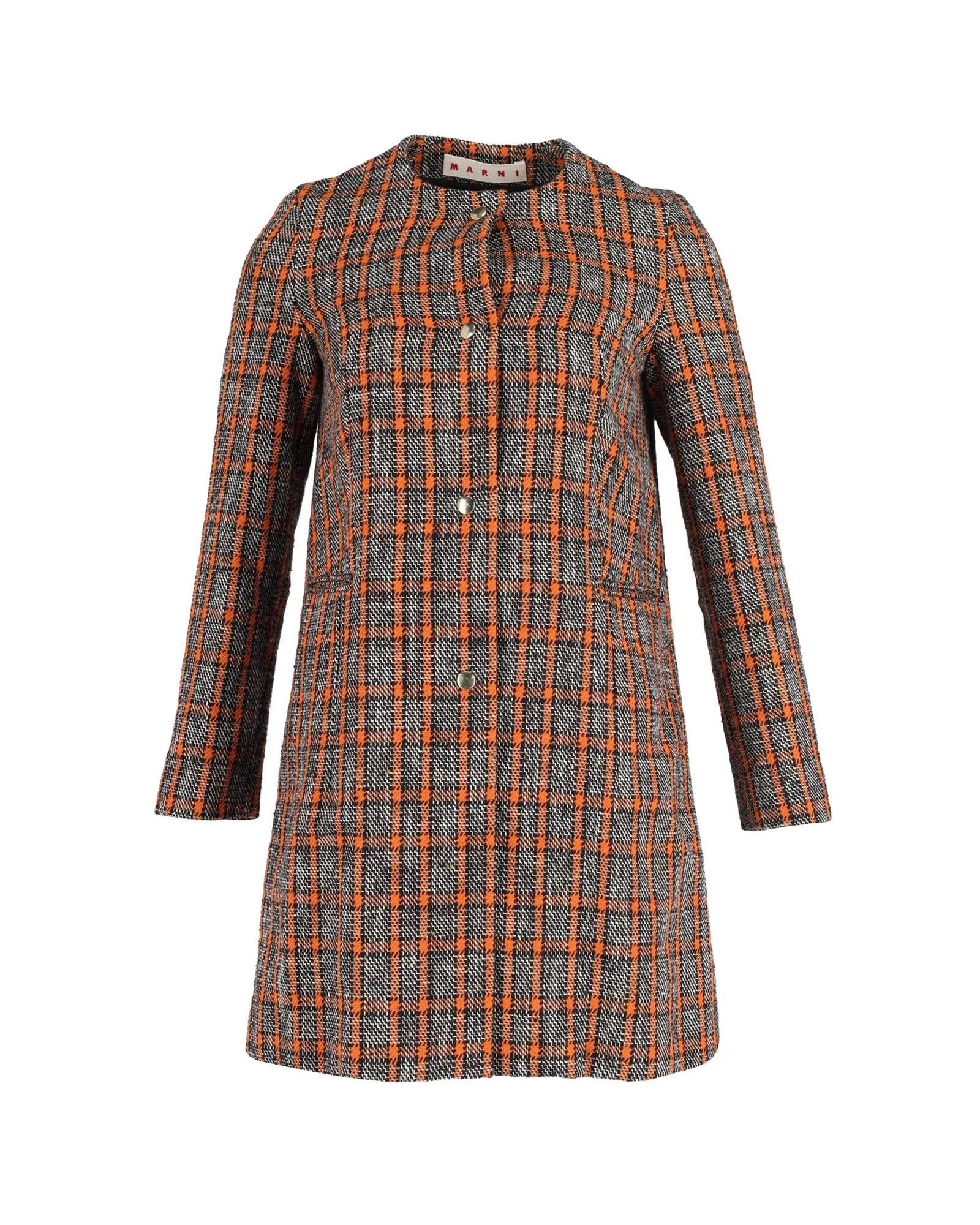 Manteau Marni à carreaux multicolores en coton
