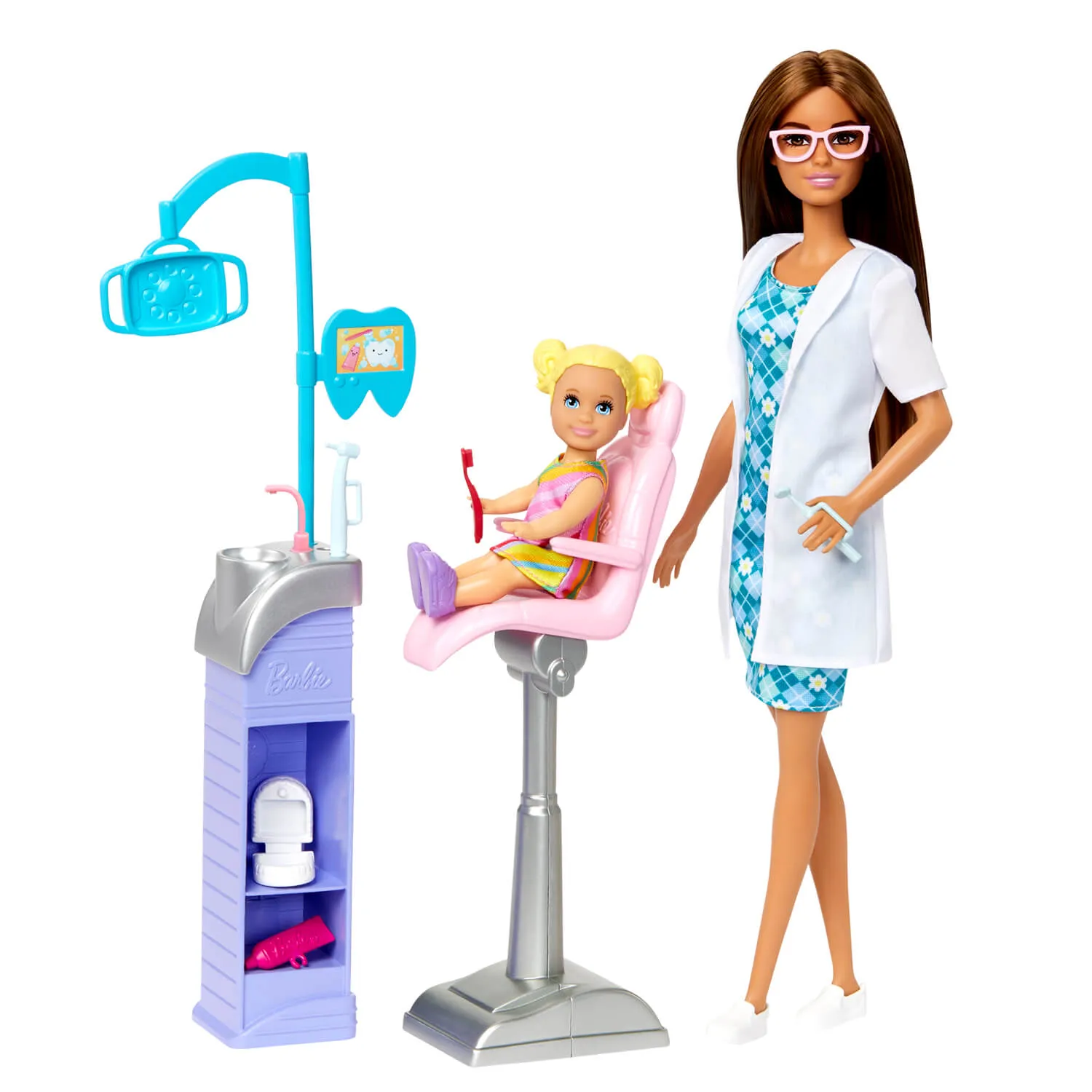 Poupée Barbie Dentiste avec Accessoires de Jeu par Mattel