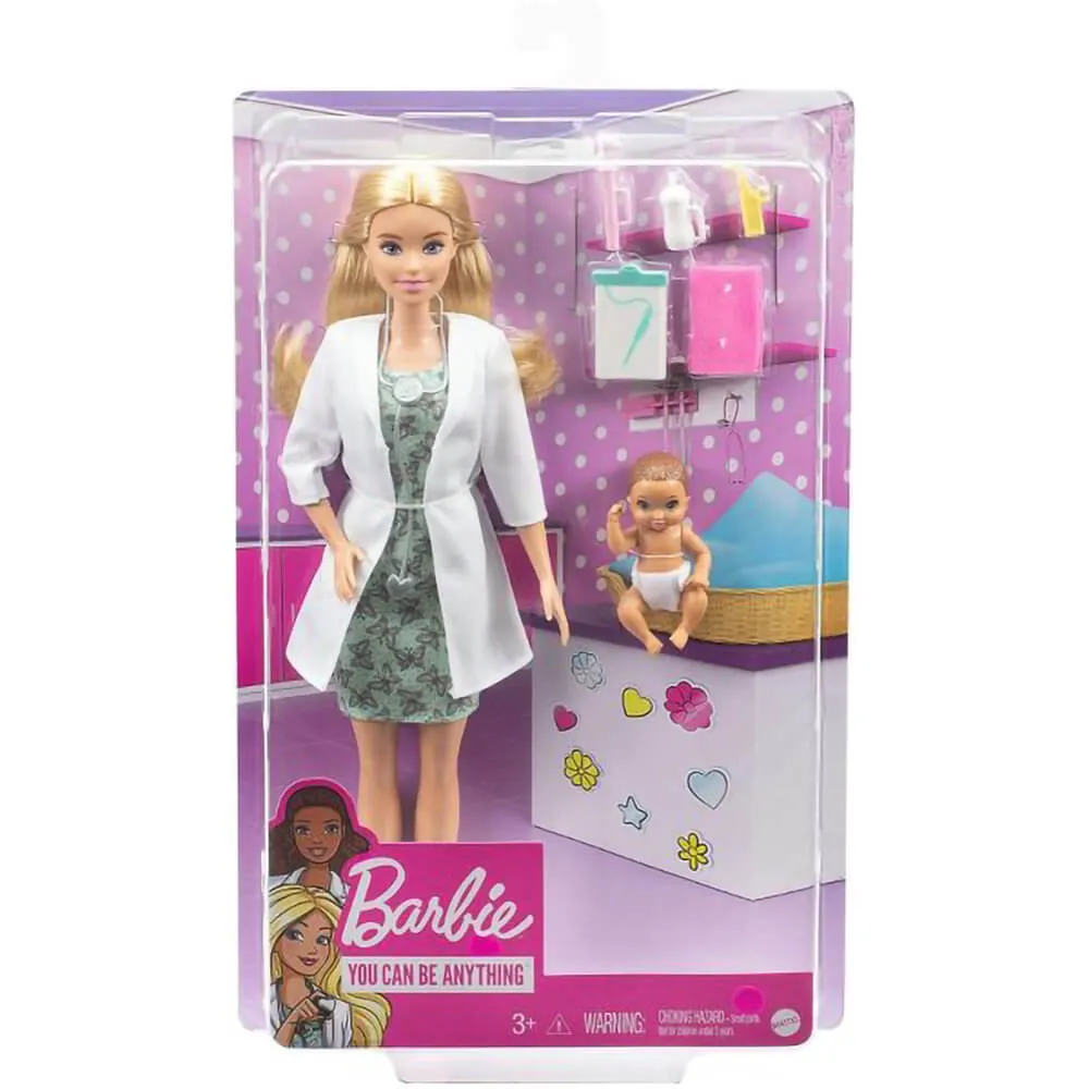 Jouet Mattel Poupée Barbie Médecin avec Accessoires