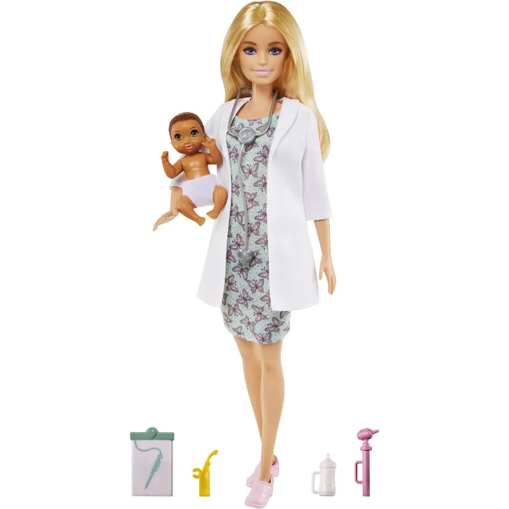 Jouet Mattel Poupée Barbie Médecin avec Accessoires