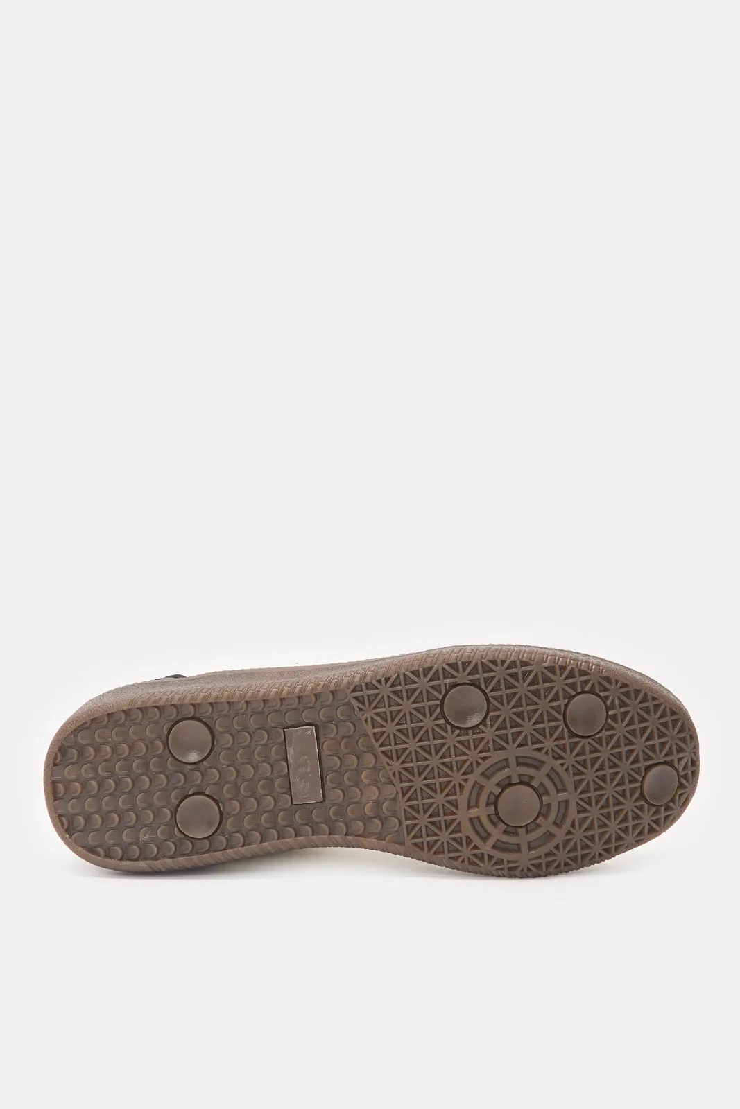 Baskets à bloc en matière beige pour homme