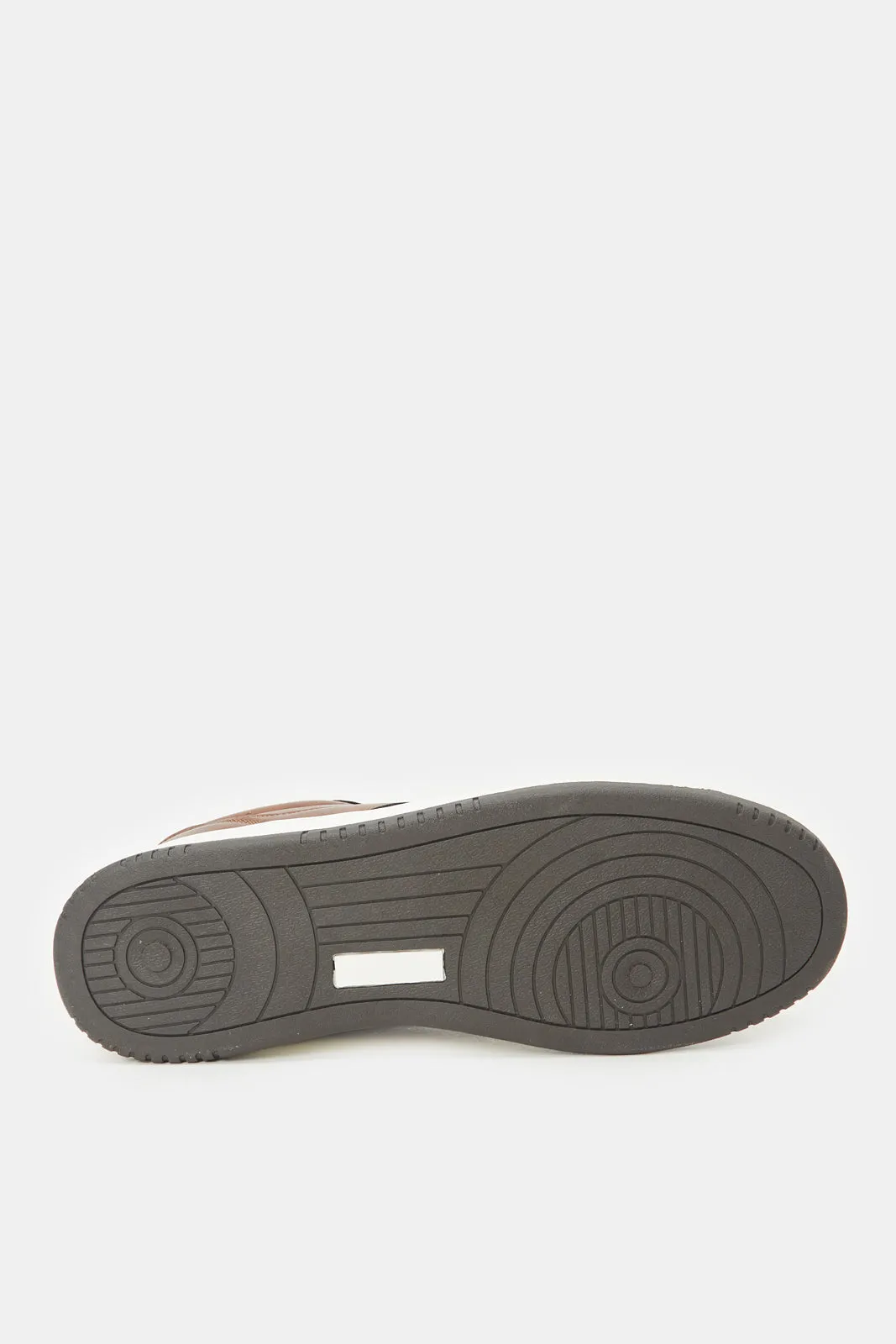 Chaussures de skate en bloc de matière marron pour hommes
