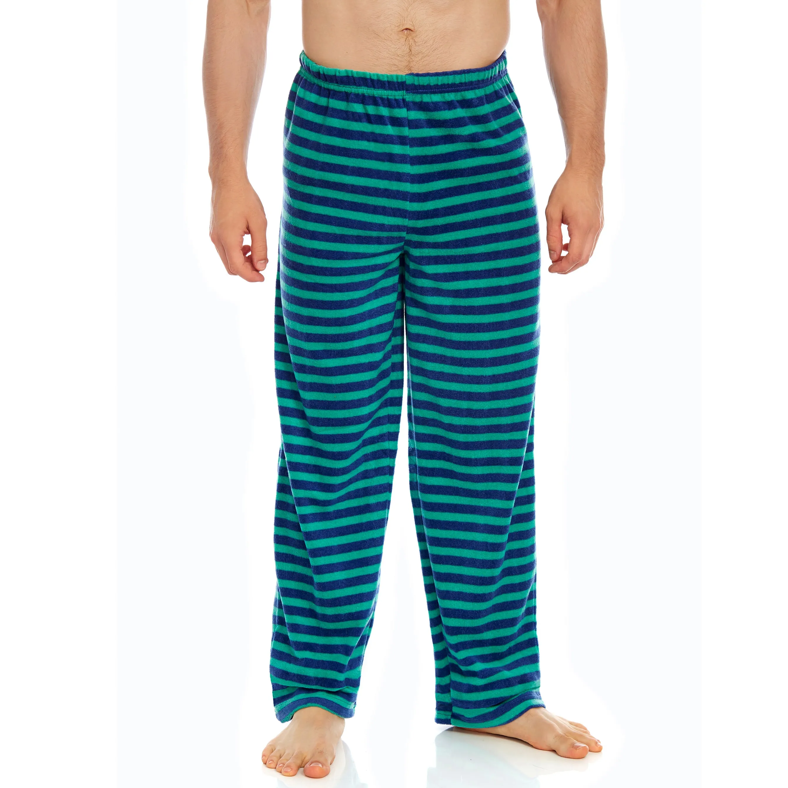 Pyjama en polaire pour hommes à rayures