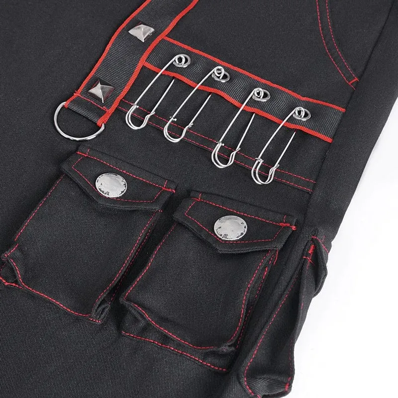 Pantalon évasé à clous gothique pour homme