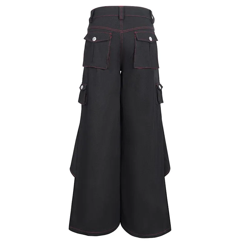Pantalon évasé à clous gothique pour homme