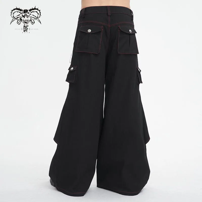 Pantalon évasé à clous gothique pour homme
