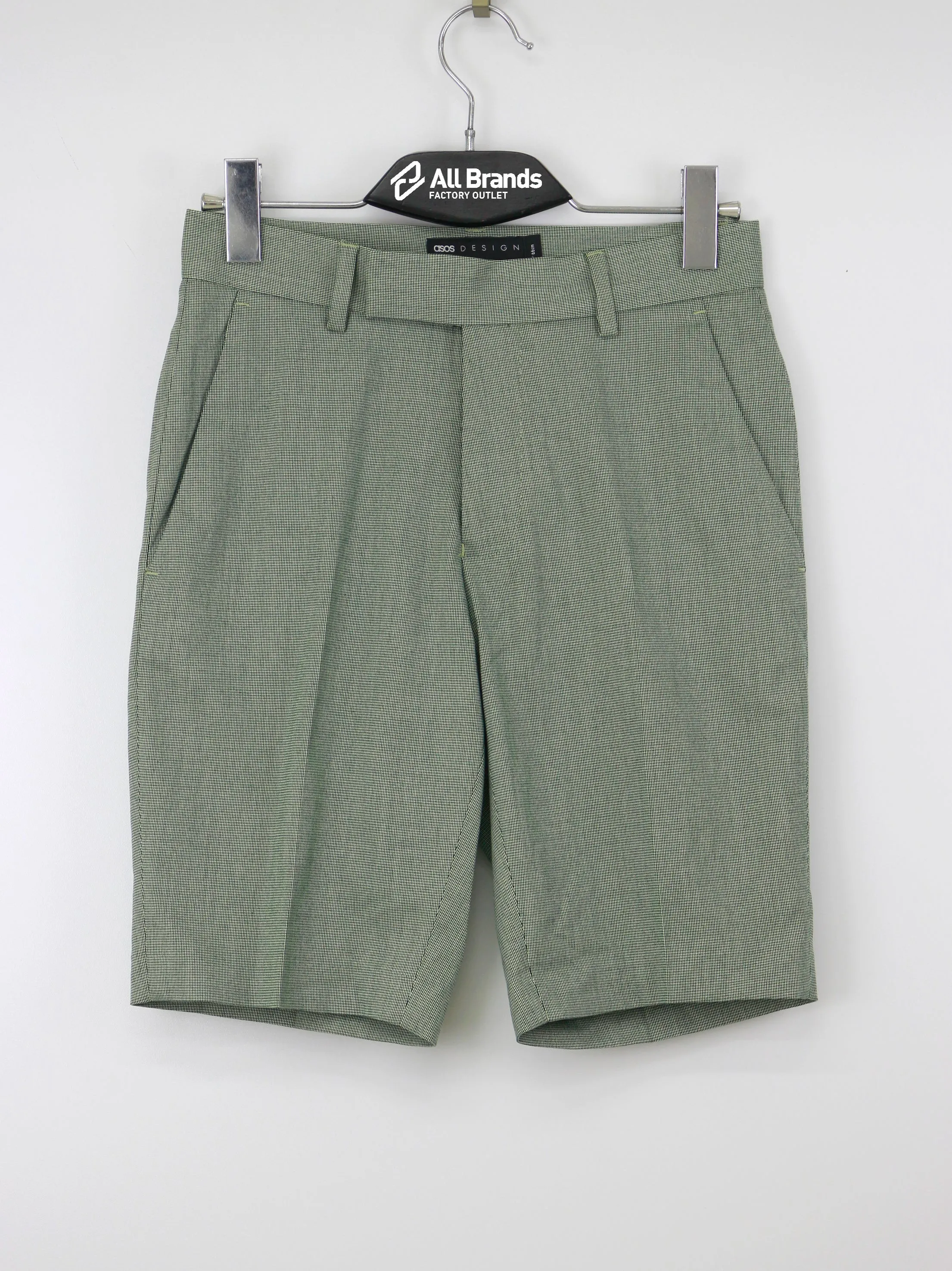 Short à carreaux pour homme, Vert