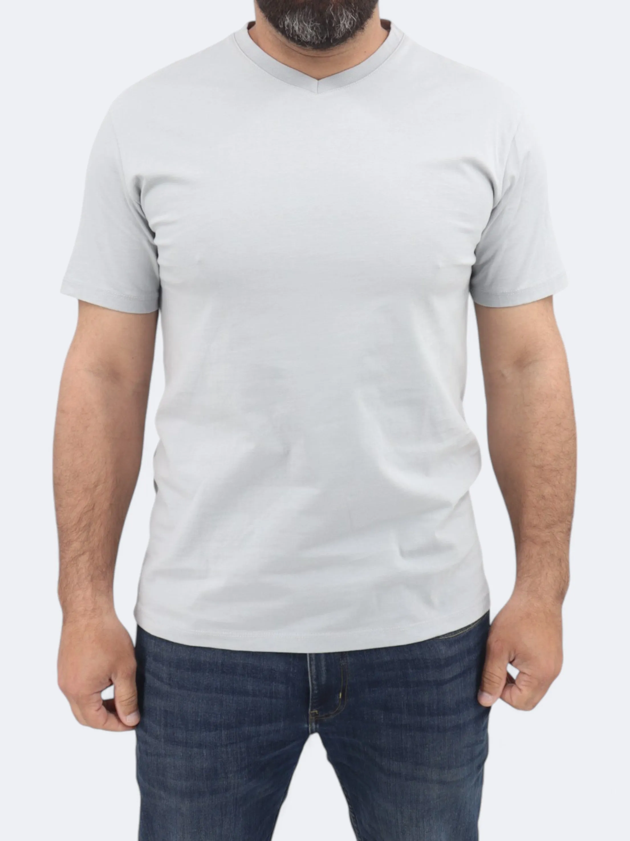 T-shirt uni pour homme, Gris
