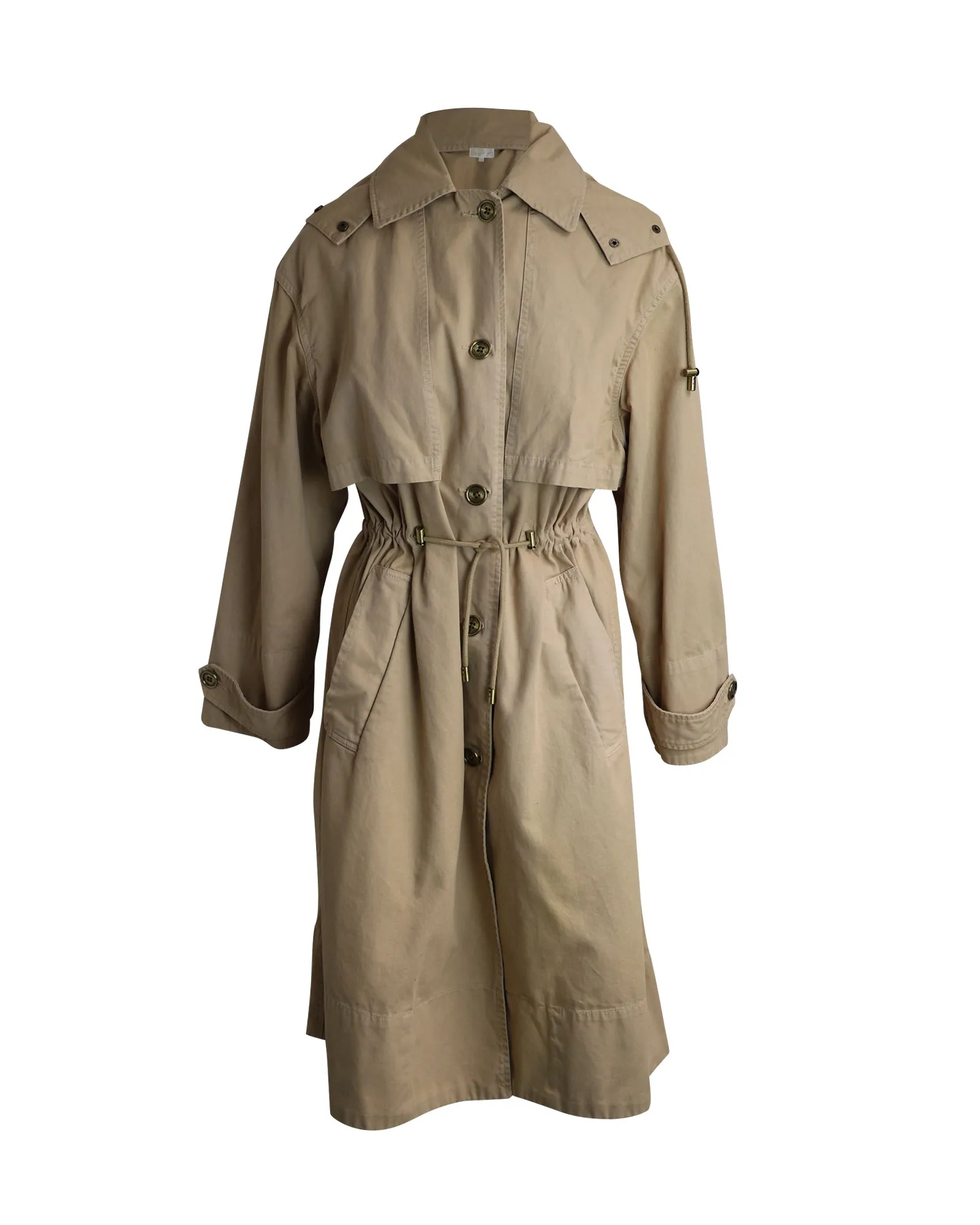 Manteau Trench Capuchon Michael Michael Kors en Coton Beige