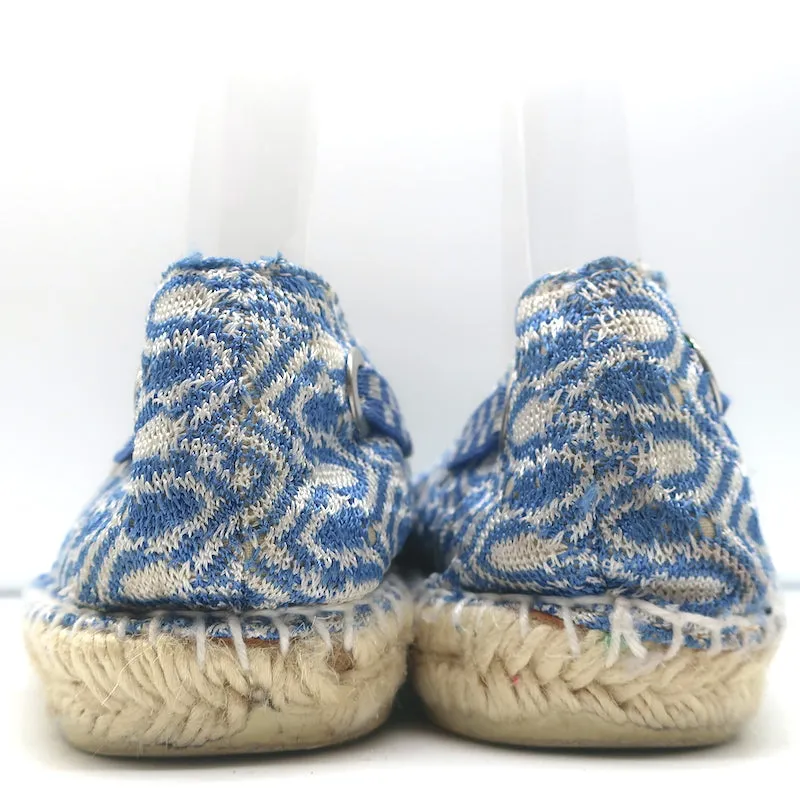 Missoni Escarpins à Lacets Espadrilles Bleu/Blanc Taille 39