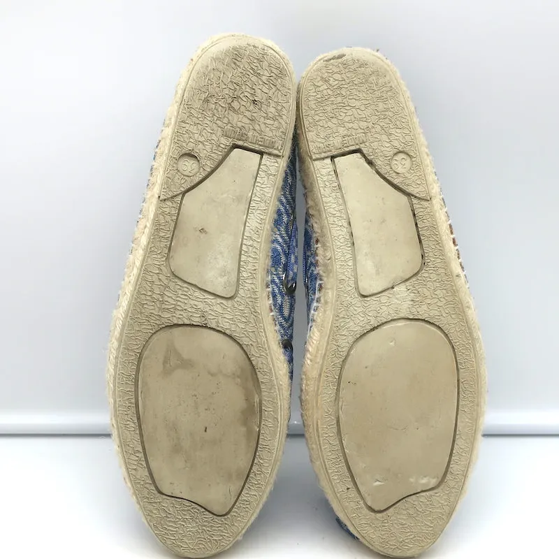 Missoni Escarpins à Lacets Espadrilles Bleu/Blanc Taille 39