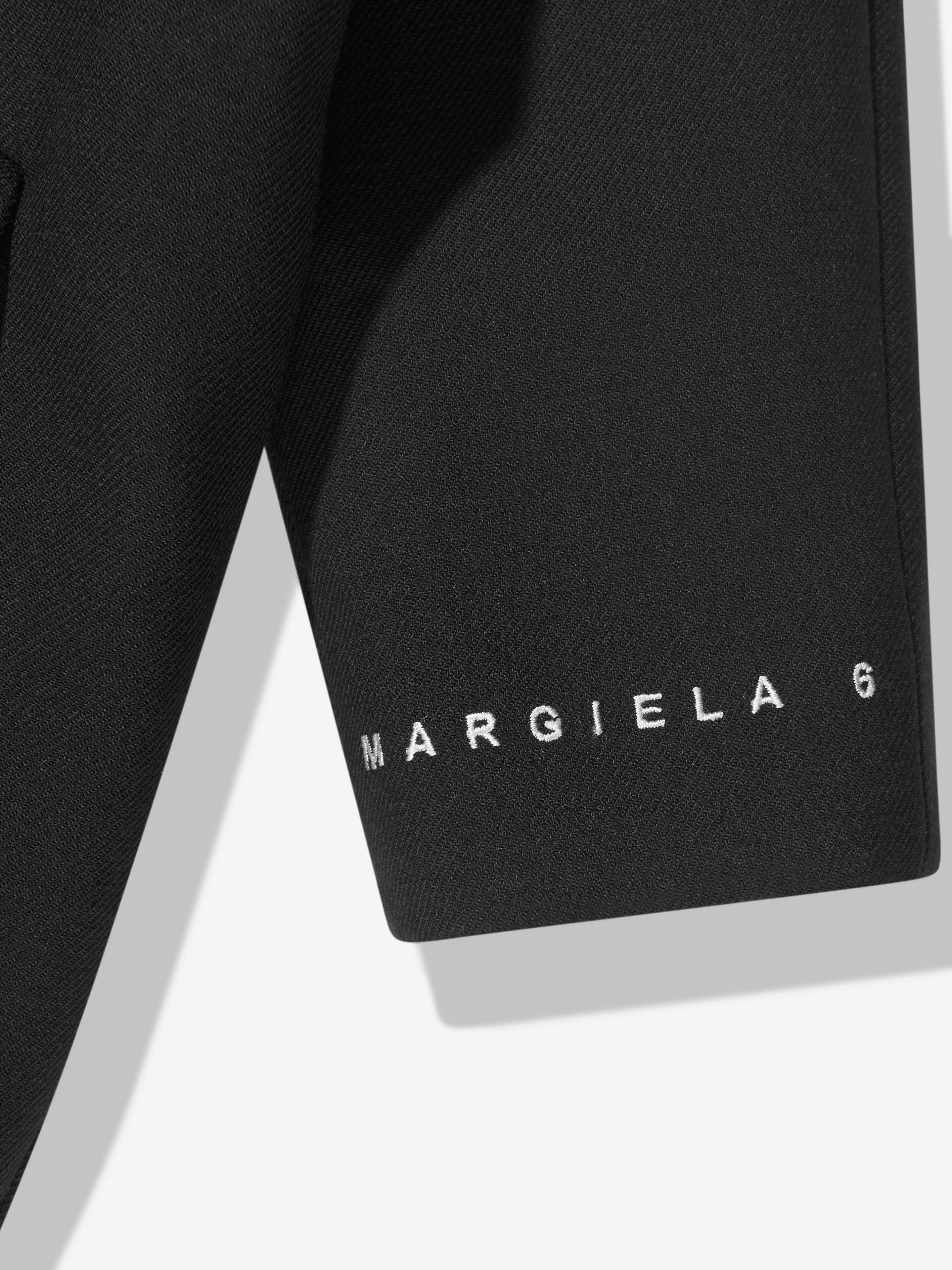 MM6 Maison Margiela Enfants Manteau en Laine avec Logo au Dos