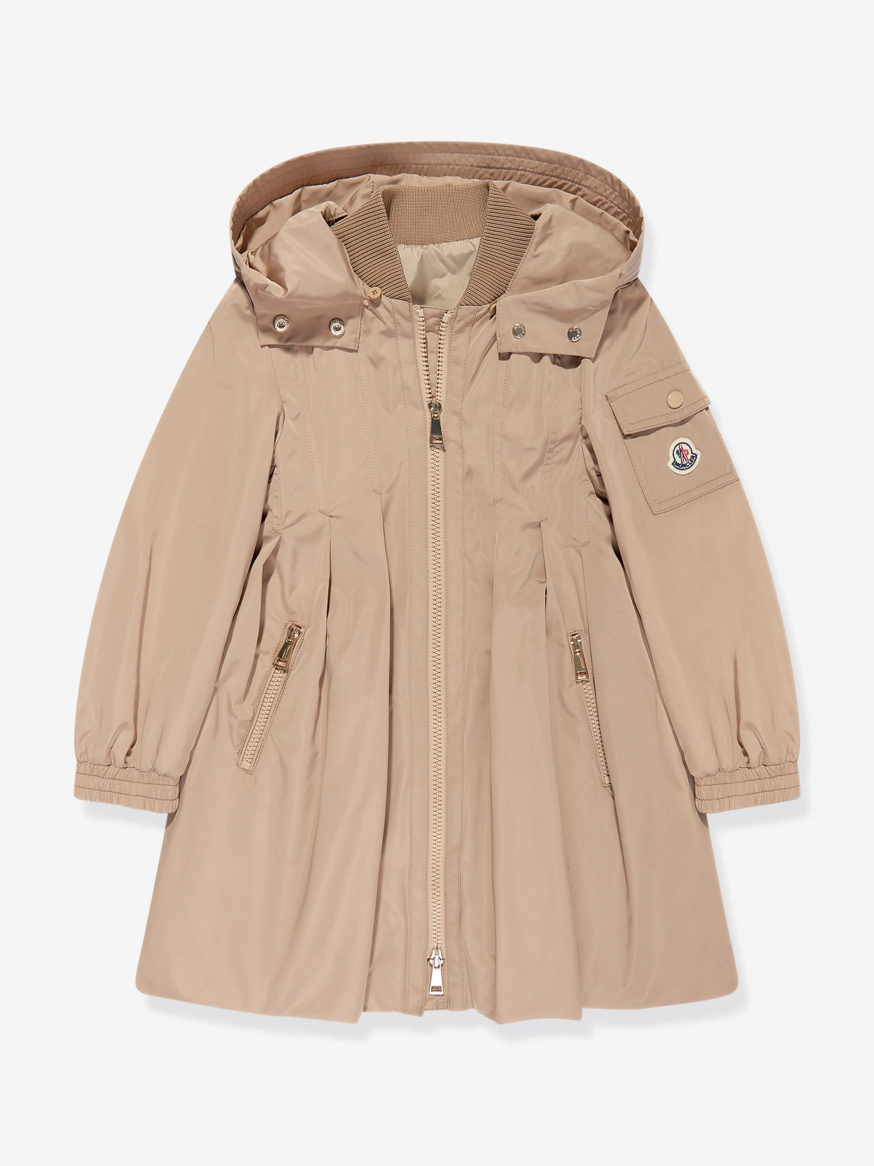 Moncler Enfant Manteau Long Arild pour Filles en Beige
