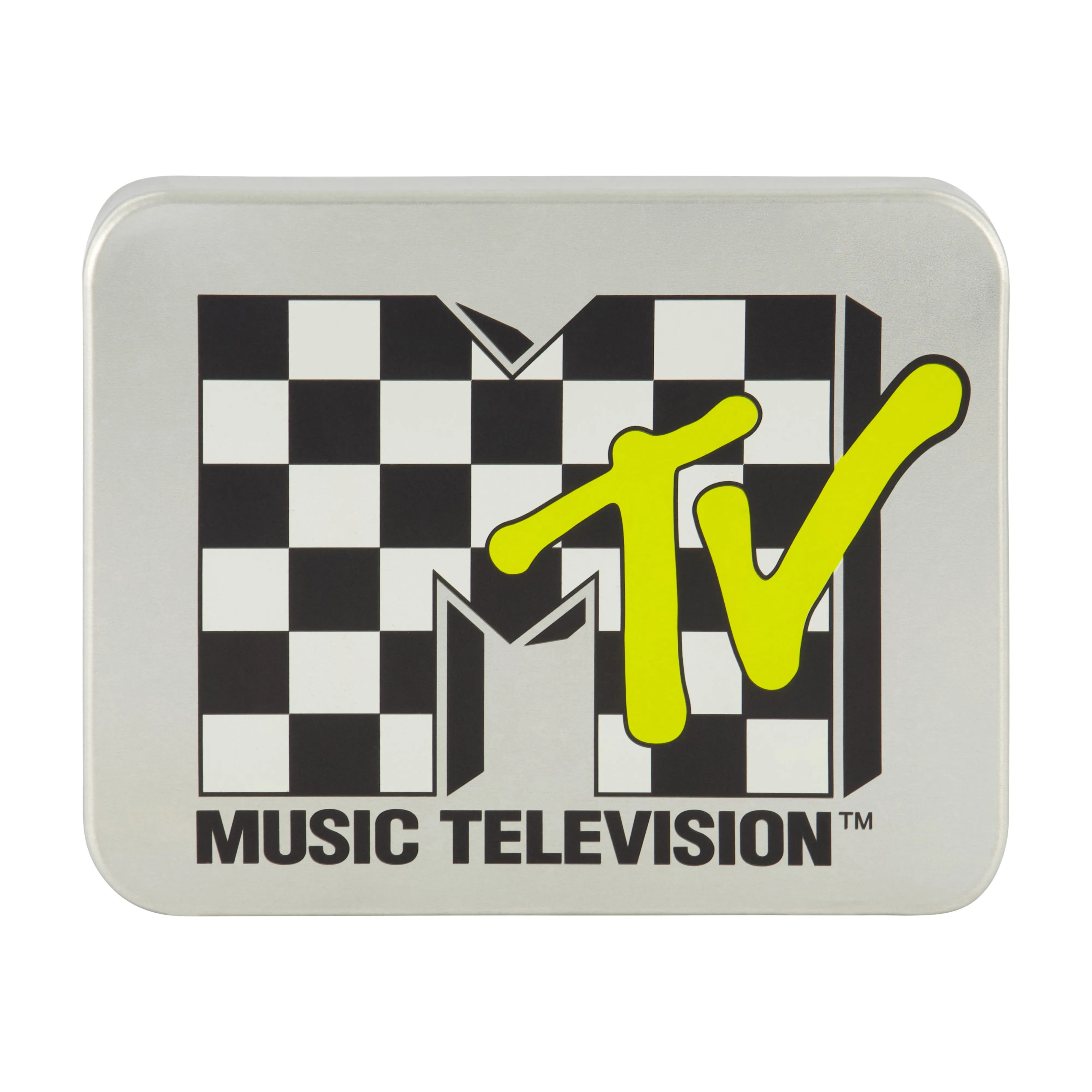 Portefeuille bifold avec motif damier et logo MTV, portefeuille mince avec boîte décorative pour hommes et femmes, chaussures ecco