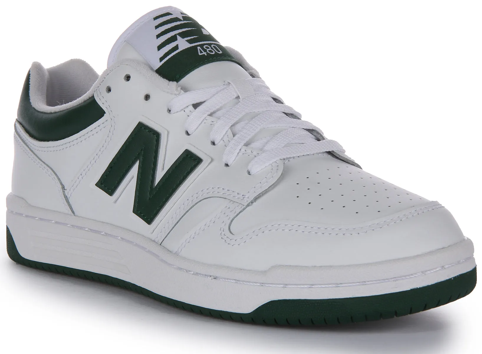 New Balance BB 480 LNG en blanc et vert Chaussures New Balance