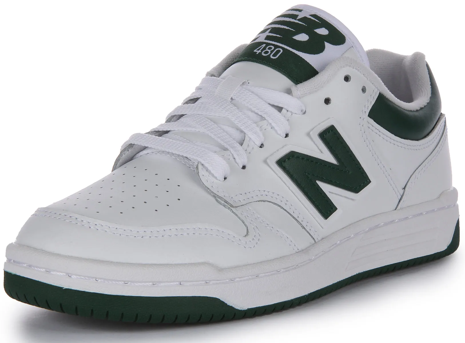 New Balance BB 480 LNG en blanc et vert Chaussures New Balance