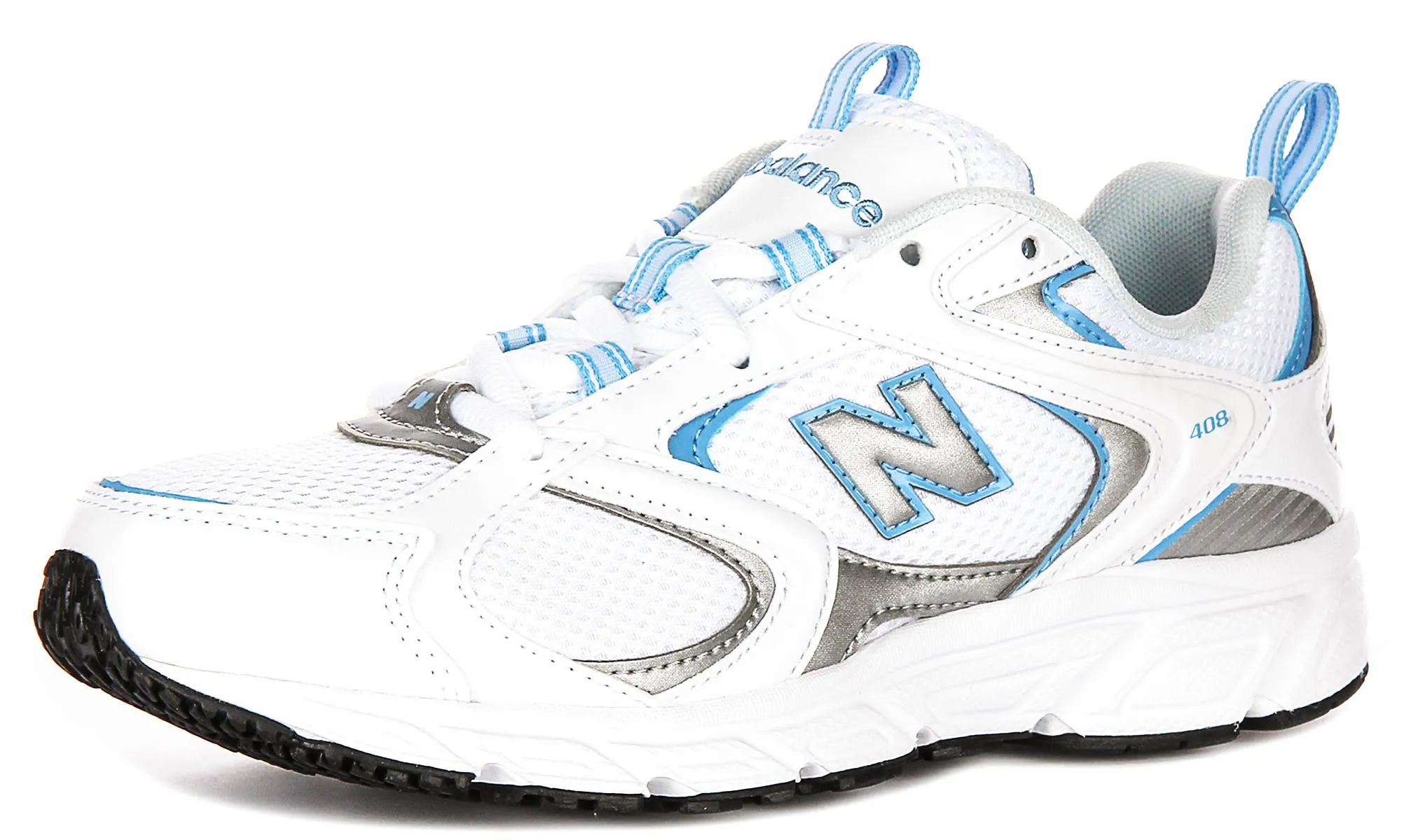 New Balance ML 408B en blanc et bleu, chaussures de sport New Balance