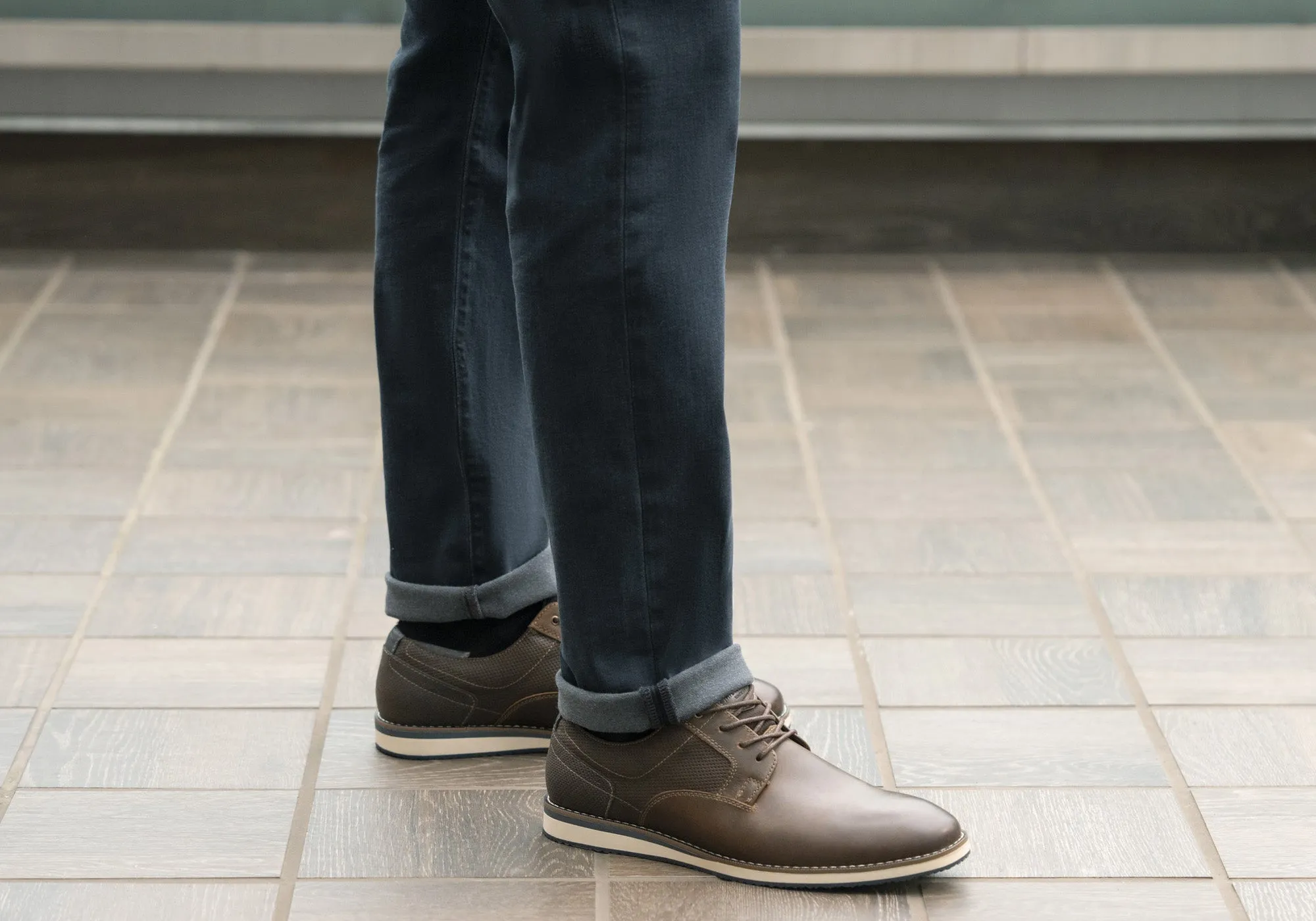 Nunn Bush par Florsheim Chaussures en cuir uni Circuit pour hommes EE Extra Large