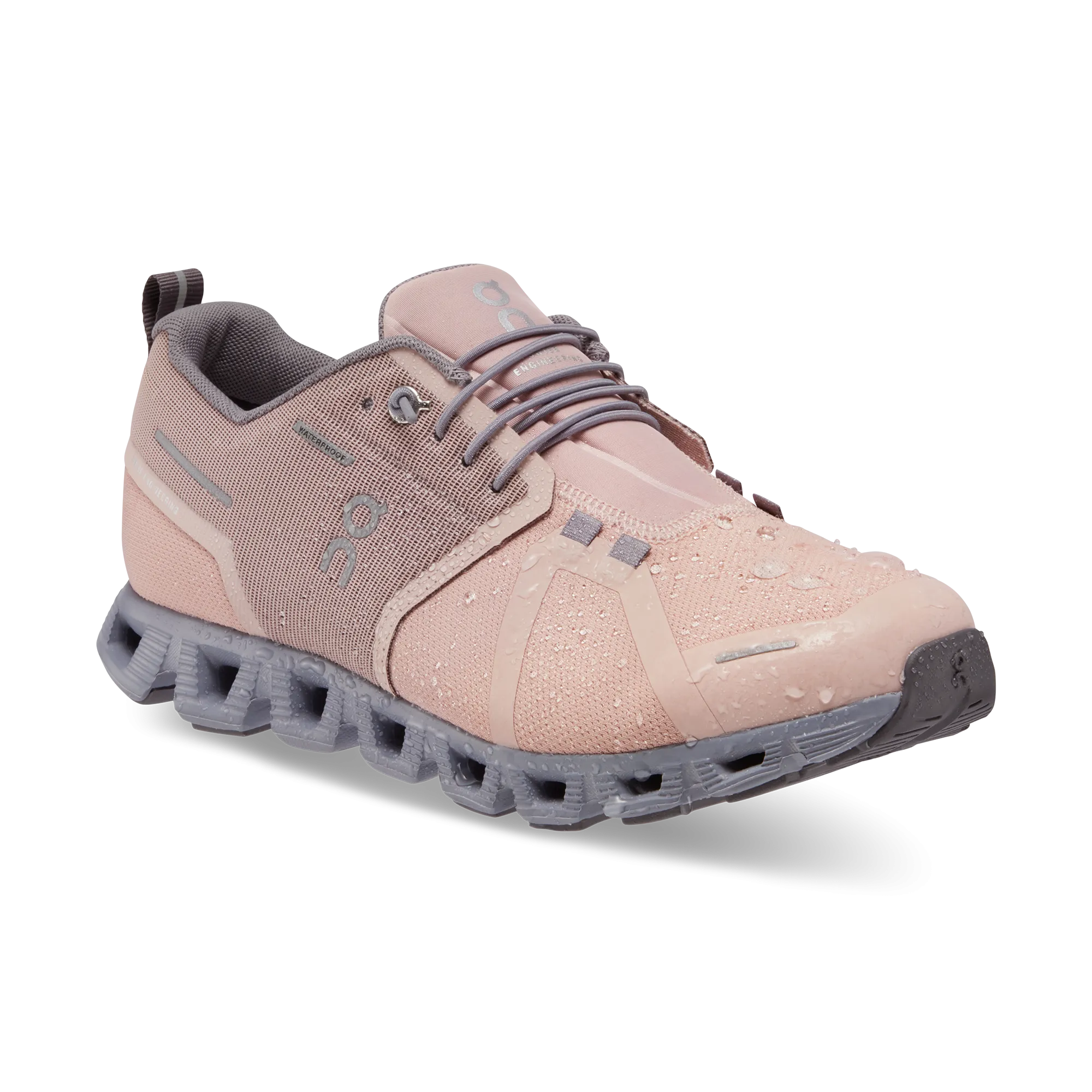 On Womens Cloud 5 Imperméable - Rose/Fossil (59.98527) On