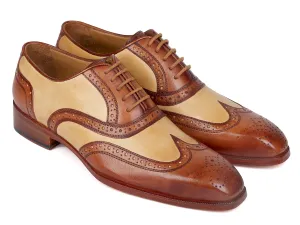 Paul Parkman Shoes Paul Parkman Dual Tone Oxfords in Brown & Beige