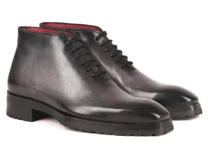 Paul Parkman Shoes Paul Parkman Men's Ankle Boots in Gray Burnished