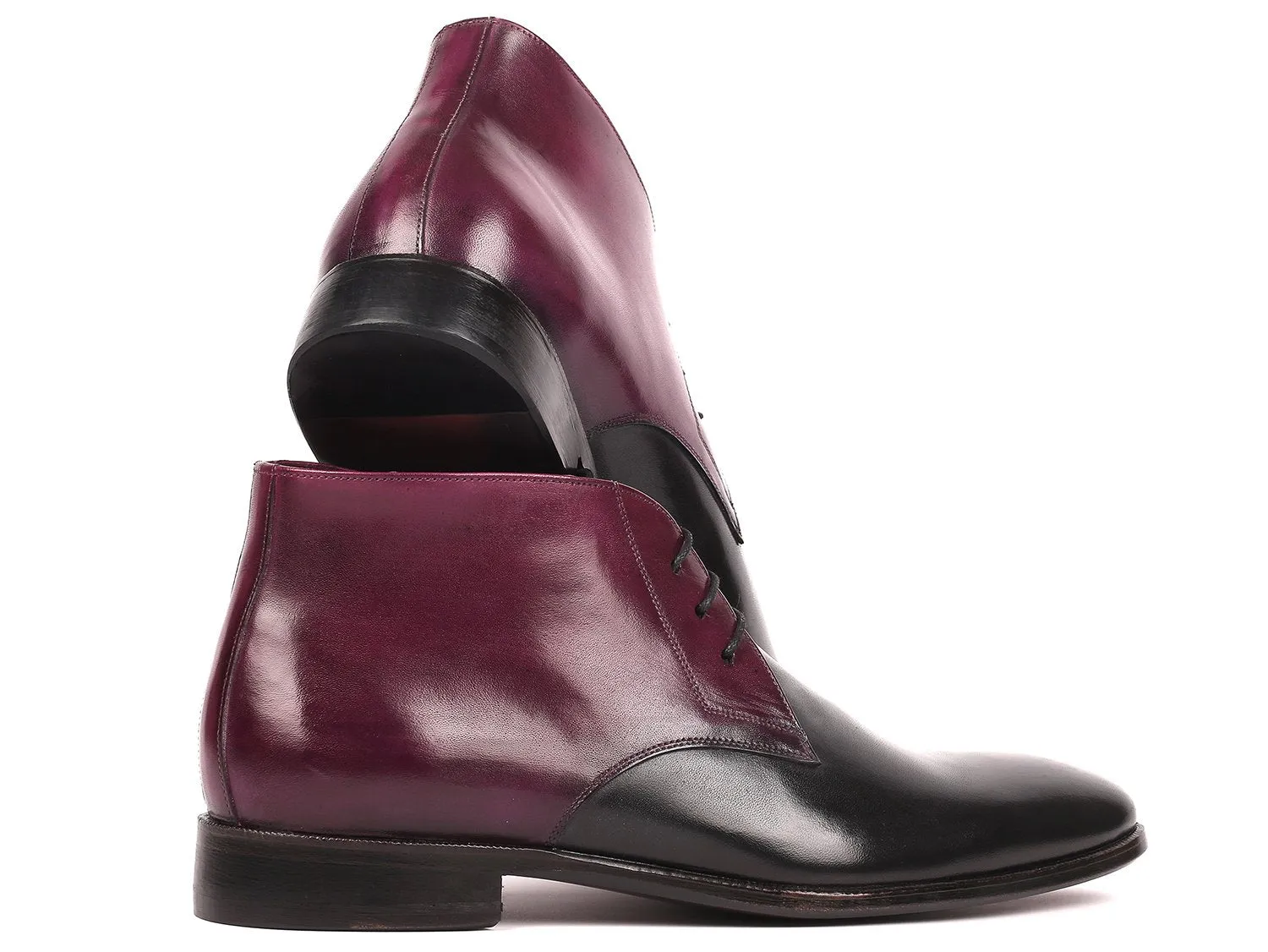 Paul Parkman Chaussures Bottes Chukka en Veau pour Homme Paul Parkman en Noir et Violet