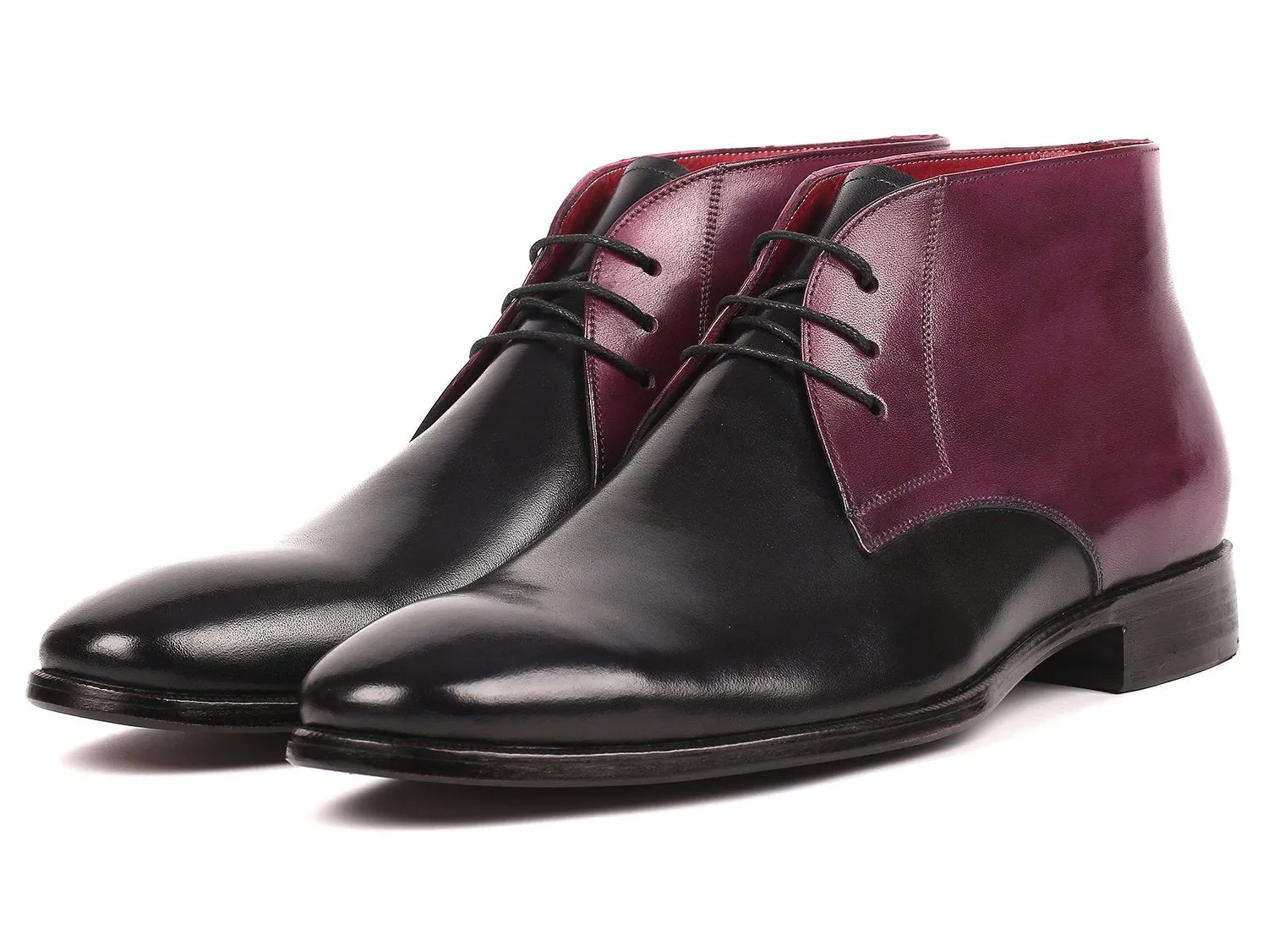Paul Parkman Chaussures Bottes Chukka en Veau pour Homme Paul Parkman en Noir et Violet