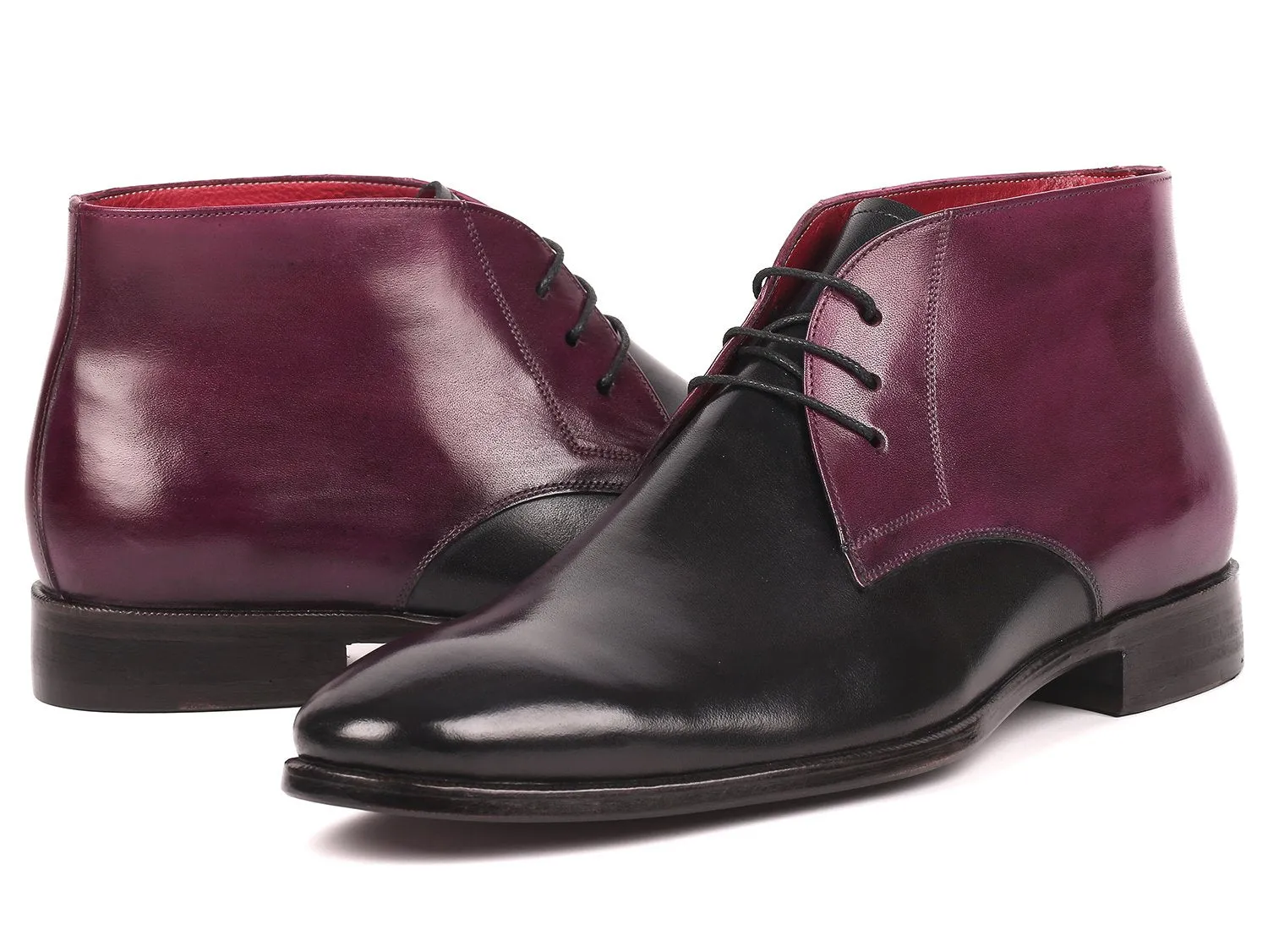 Paul Parkman Chaussures Bottes Chukka en Veau pour Homme Paul Parkman en Noir et Violet