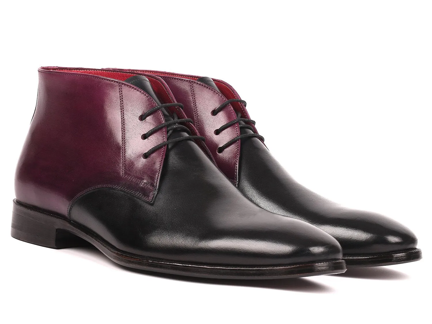 Paul Parkman Chaussures Bottes Chukka en Veau pour Homme Paul Parkman en Noir et Violet