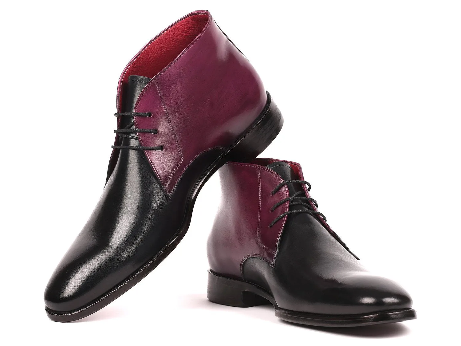 Paul Parkman Chaussures Bottes Chukka en Veau pour Homme Paul Parkman en Noir et Violet