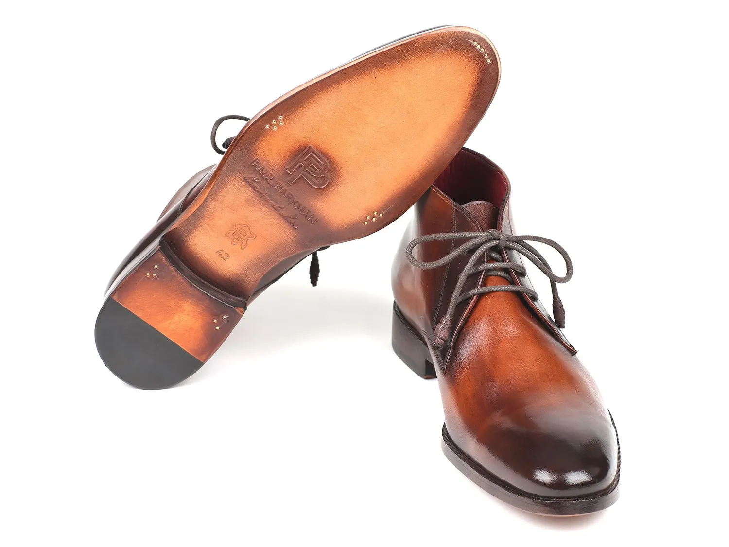 Paul Parkman Chaussures Bottes Chukka en Veau pour Homme Paul Parkman en Camel et Marron