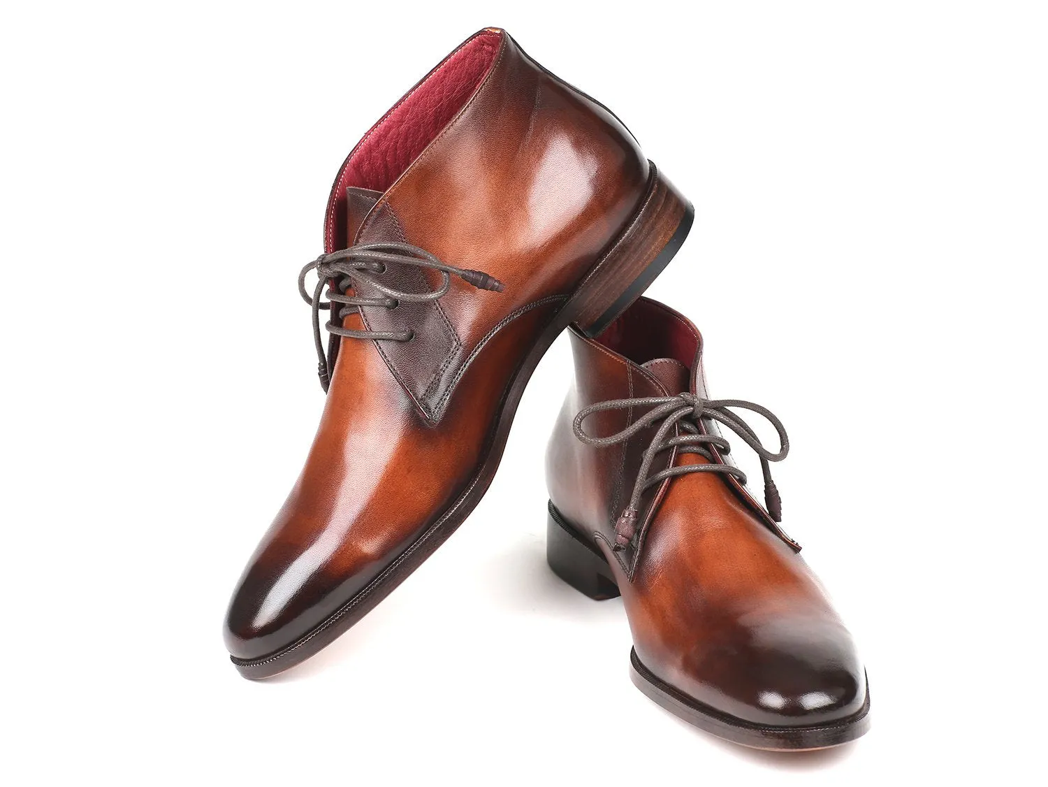 Paul Parkman Chaussures Bottes Chukka en Veau pour Homme Paul Parkman en Camel et Marron