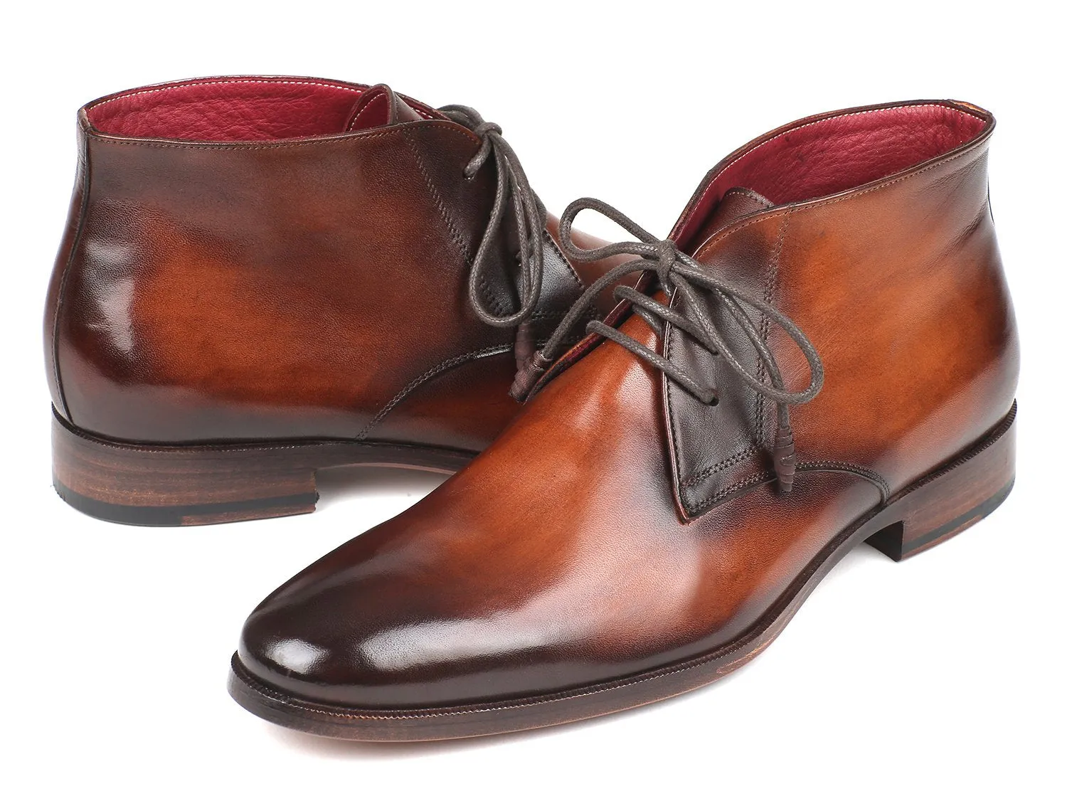 Paul Parkman Chaussures Bottes Chukka en Veau pour Homme Paul Parkman en Camel et Marron