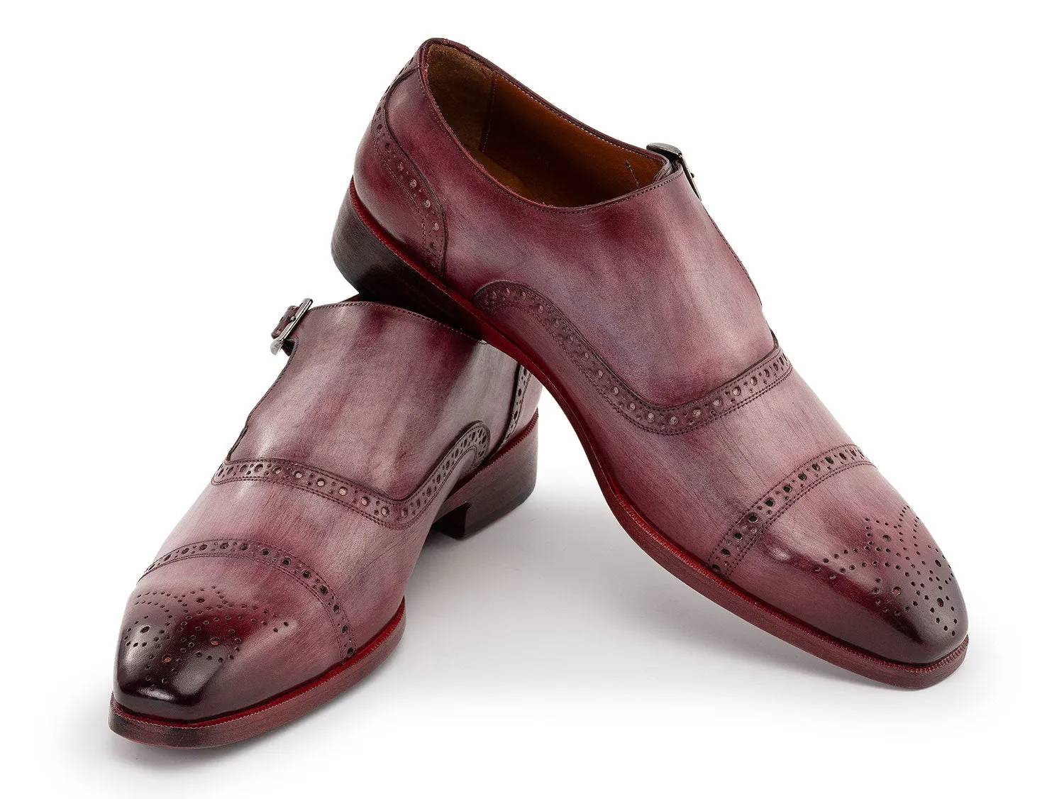Paul Parkman Chaussures Paul Parkman Chaussures à bride monastique à bout capuchon pour hommes en bordeaux