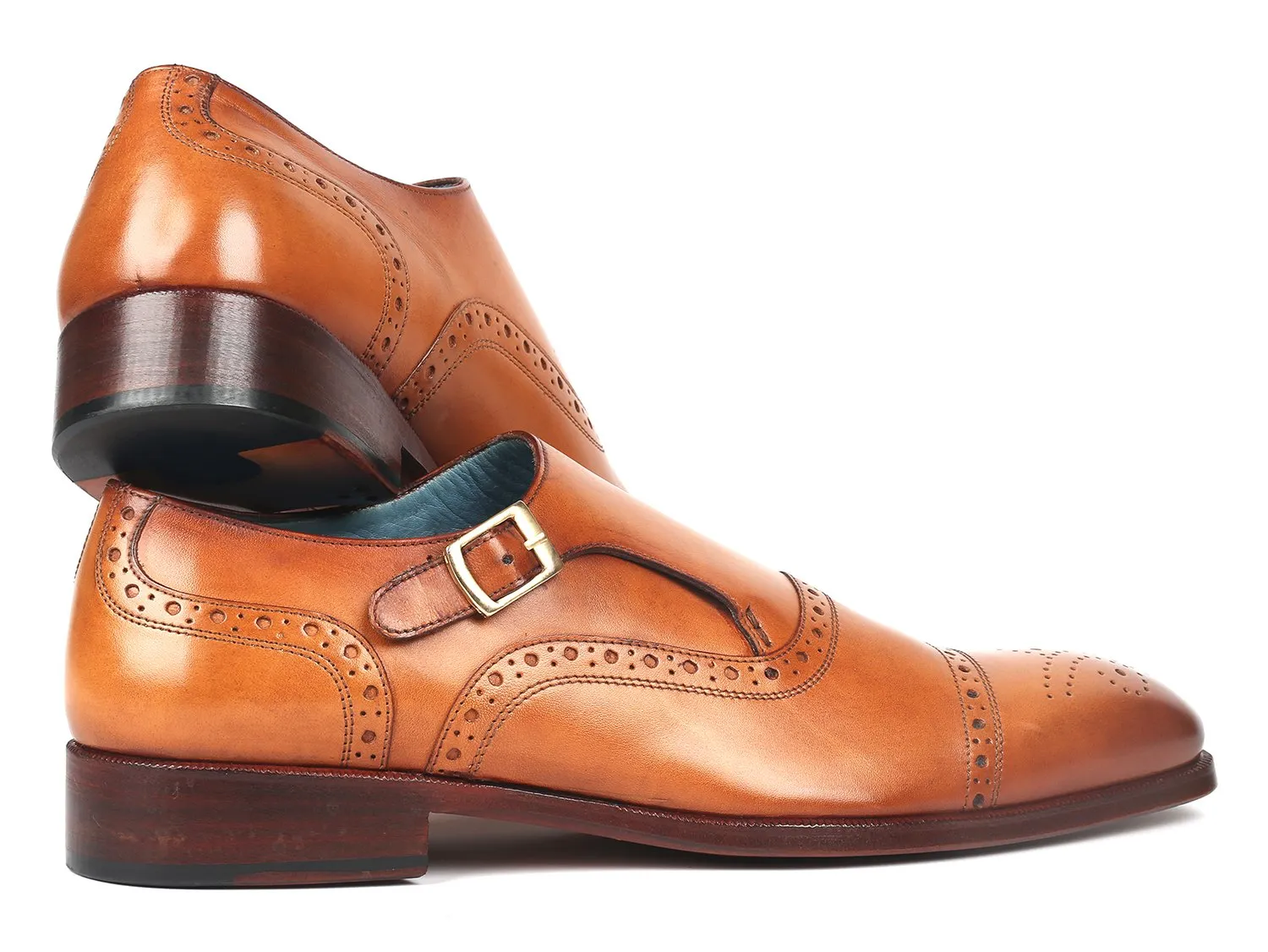 Paul Parkman Chaussures Paul Parkman Chaussures à bride guillotine avec bout cap-toe pour homme en cognac