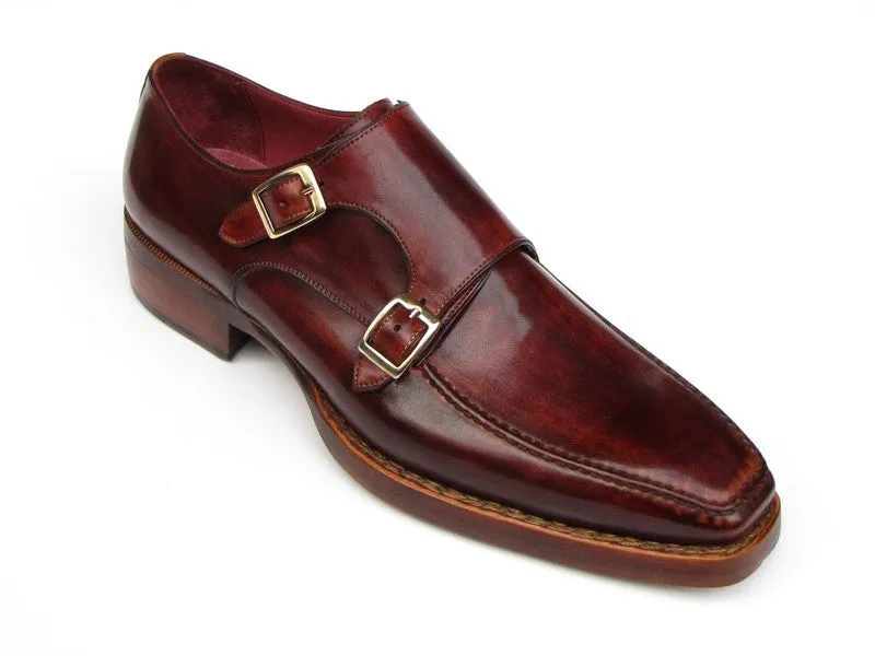 Paul Parkman Chaussures Paul Parkman Double Goodyear Monkstraps pour Homme en Bordeaux