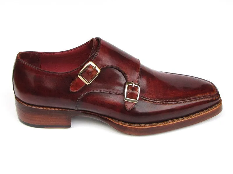 Paul Parkman Chaussures Paul Parkman Double Goodyear Monkstraps pour Homme en Bordeaux