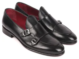 Paul Parkman Shoes Paul Parkman Men's Double Monkstrap Shoes in Black