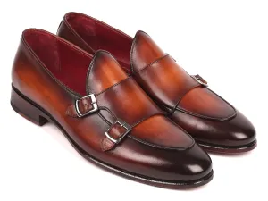 Paul Parkman Shoes Paul Parkman Men's Double Monkstrap Shoes in Brown