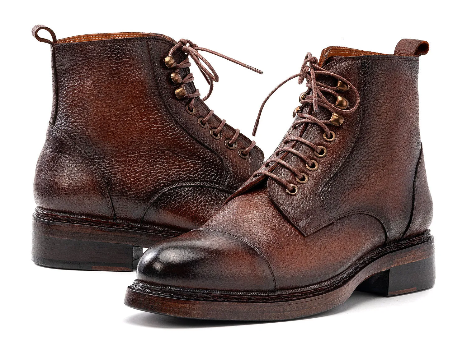 Paul Parkman Chaussures Bottes en cuir flottantes pour hommes Paul Parkman en marron