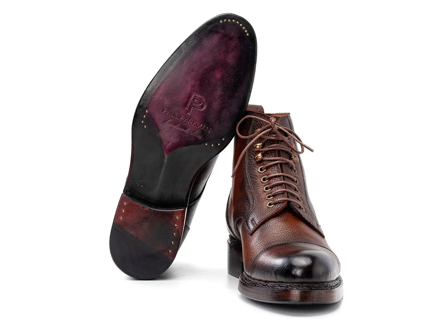 Paul Parkman Chaussures Bottes en cuir flottantes pour hommes Paul Parkman en marron