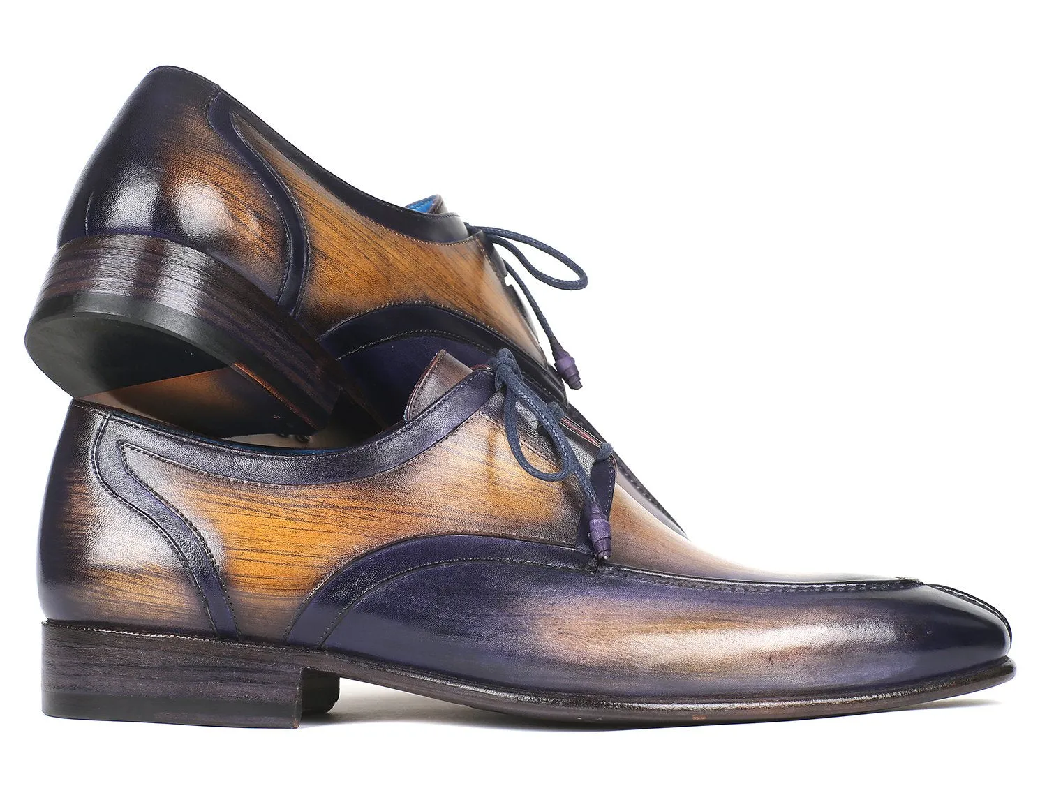Paul Parkman Chaussures Paul Parkman Chaussures habillées à laçage Ghillie pour hommes en Camel & Violet