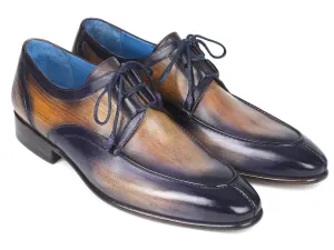 Paul Parkman Shoes Paul Parkman Men's Ghillie Lacing Dress Shoes in Camel & Purple