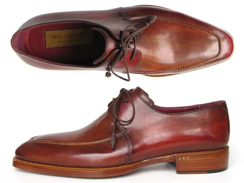 Paul Parkman Chaussures Paul Parkman Derby à Empeigne Carrée avec Couture Goodyear pour Homme en Marron
