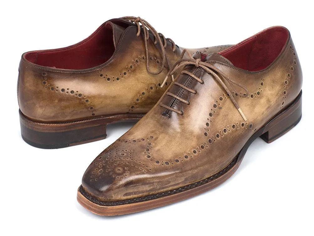 Paul Parkman Chaussures Paul Parkman Oxfords à bout effilé Goodyear Welted pour Homme en Olive Antique