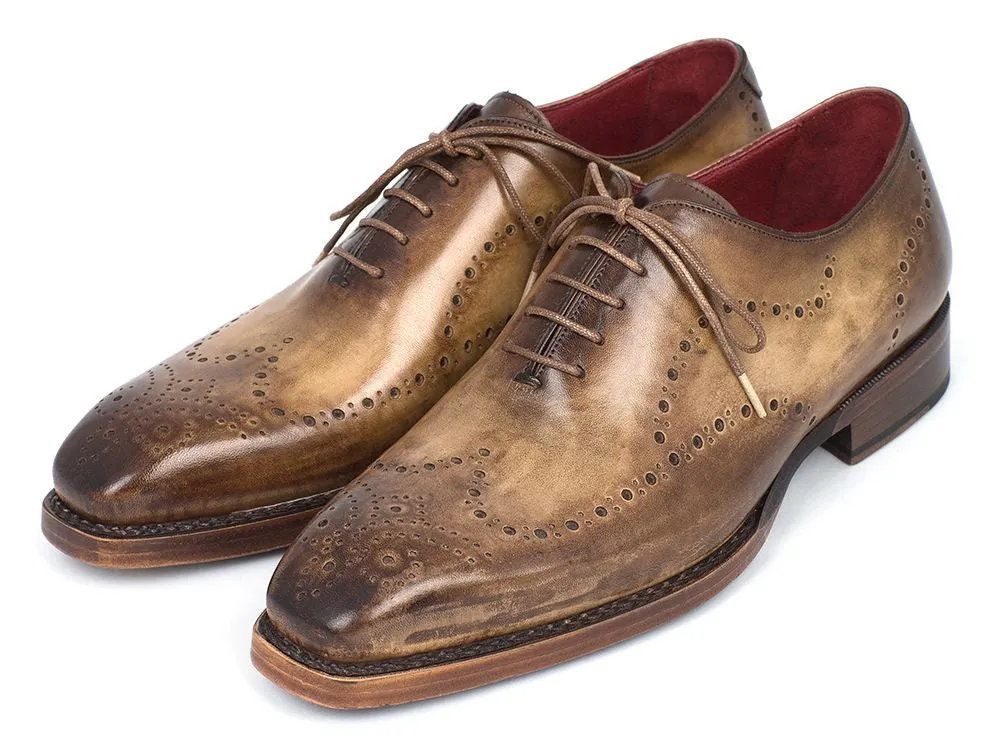 Paul Parkman Chaussures Paul Parkman Oxfords à bout effilé Goodyear Welted pour Homme en Olive Antique
