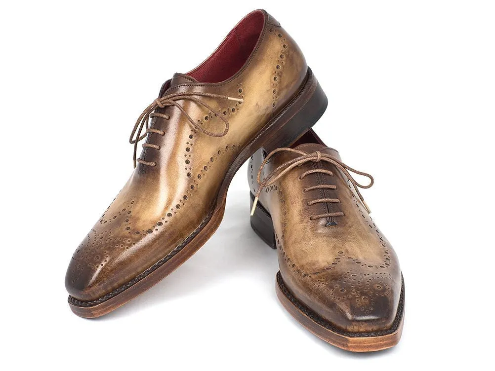 Paul Parkman Chaussures Paul Parkman Oxfords à bout effilé Goodyear Welted pour Homme en Olive Antique