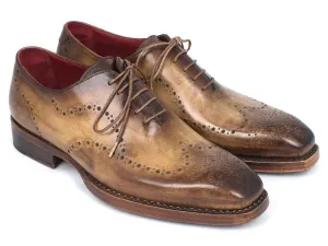 Paul Parkman Shoes Paul Parkman Men's Goodyear Welted Wingtip Oxfords in Antique Olive