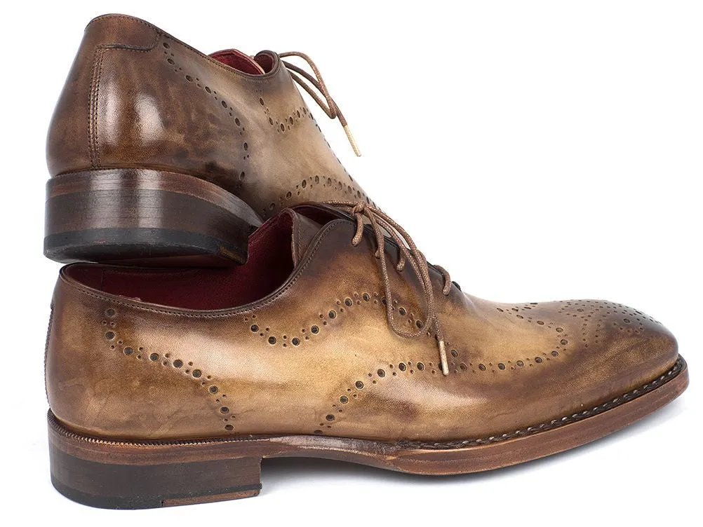 Paul Parkman Chaussures Paul Parkman Oxfords à bout effilé Goodyear Welted pour Homme en Olive Antique